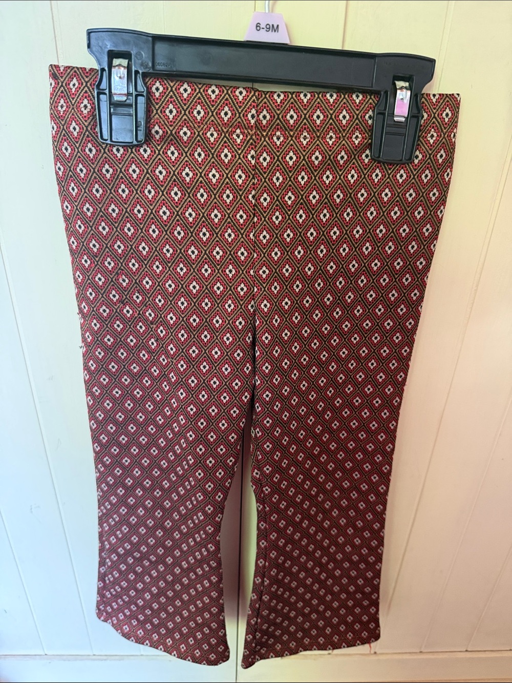 Bonnie Jean Brown, Red and Cream Patterned pants